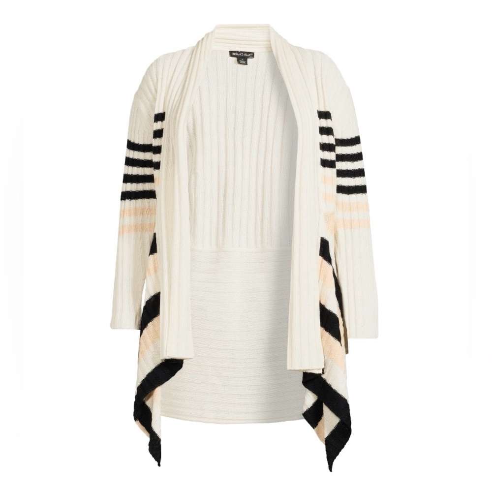 What's Next Women's Striped Flyaway Cardigan Sweater Size 2X NWT